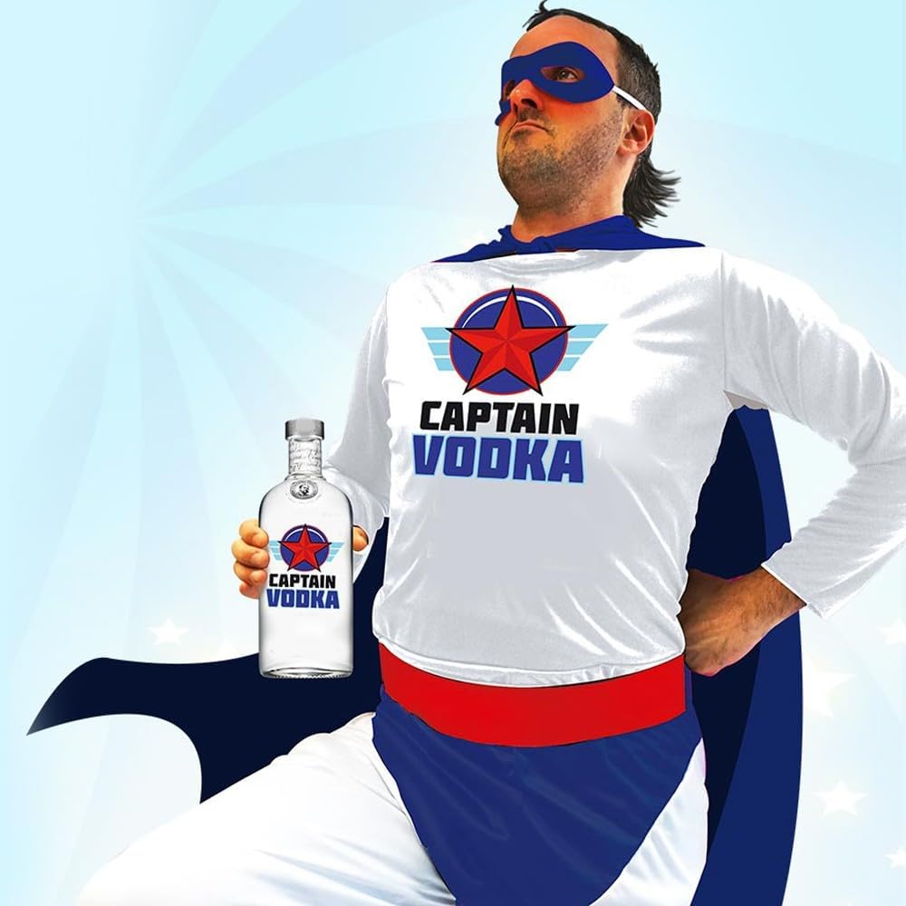 Generique - Super Captain Vodka Kostüm für Erwachsene bunt