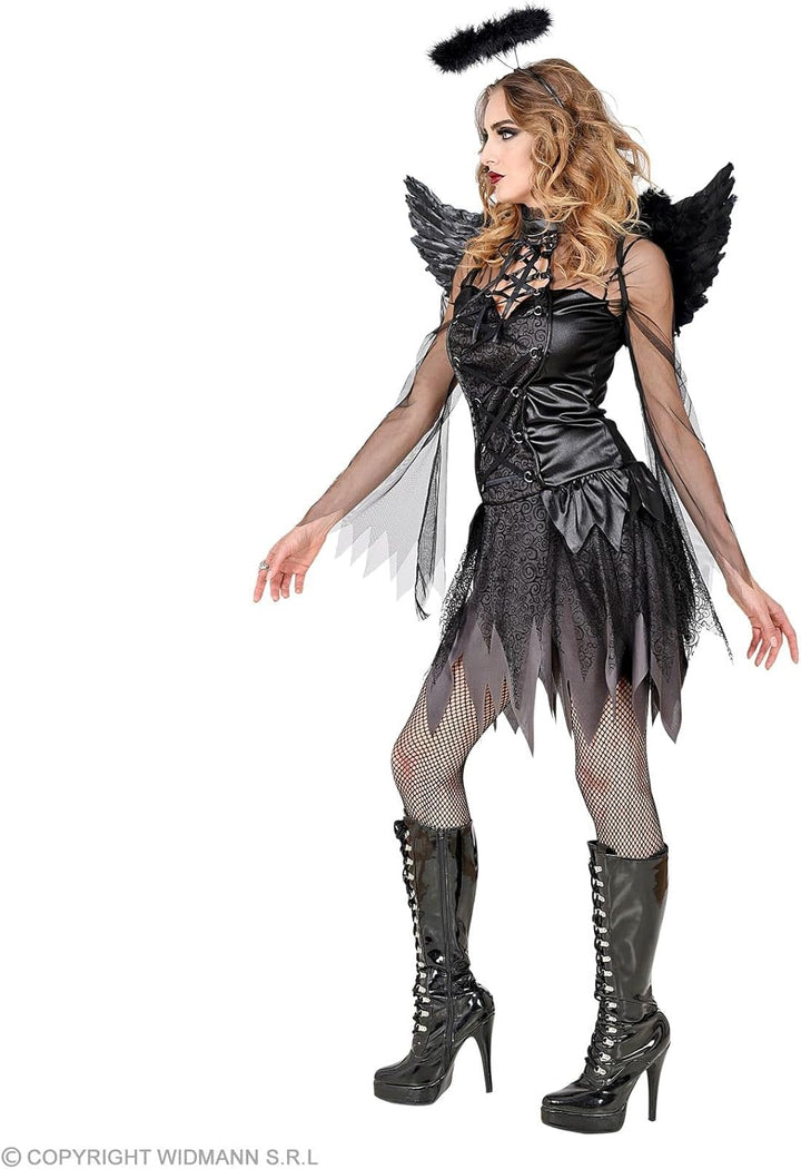 "DARK ANGEL" (dress, wings, halo) - (L), L