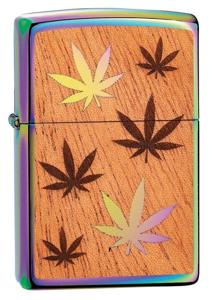 Zippo 29903 Unisex Woodchuck Leaves, Walnut Emblem Feuerzeug, Mehrfarbig, Regular