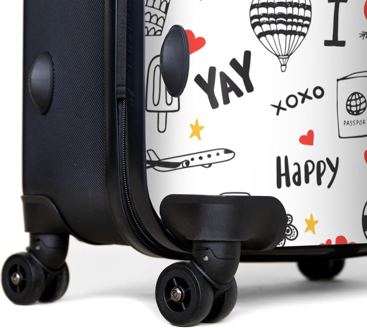 Koffer XL Gross 77x51.5x28 cm Reisekoffer mit Rollen Leicht Trolley grosser Hartschalenkoffer Rollko