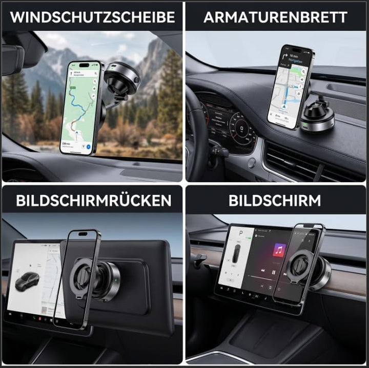 xinrongda Handy Halterung Elektrisch, Selbstansaugende Handyhalterung Auto mit 360° drehbarem Magnet