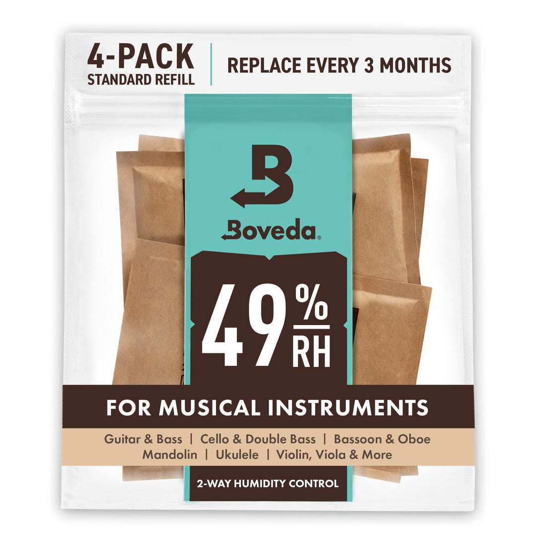 Boveda für Musik | 49% RH Grösse 70 2-Wege-Feuchtigkeitsregulierung | 4 Stück 49% Music - 4 Pack Sta