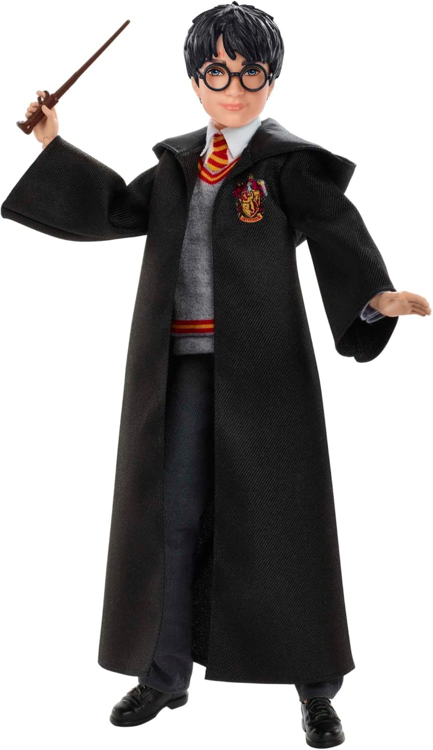 Mattel Harry Potter - Sammlerpuppe (ca. 26 cm) mit Hogwarts-Uniform, Gryffindor-Robe und Zauberstab,