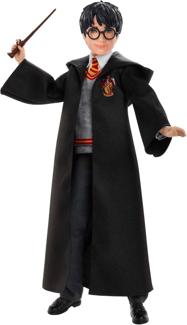 Mattel Harry Potter - Sammlerpuppe (ca. 26 cm) mit Hogwarts-Uniform, Gryffindor-Robe und Zauberstab,