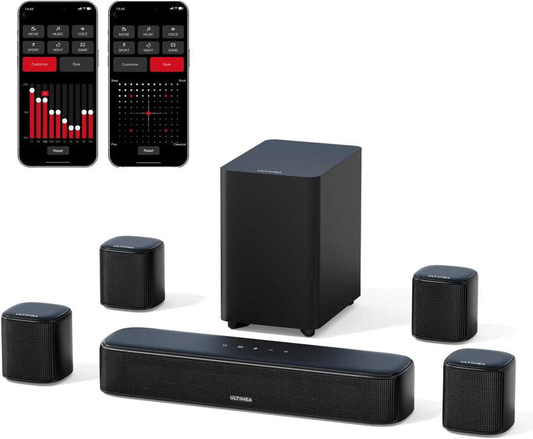 ULTIMEA 7.1ch Soundbar für TV Geräte, Surround Sound System für Heimkino mit App Steuerung, Soundbar