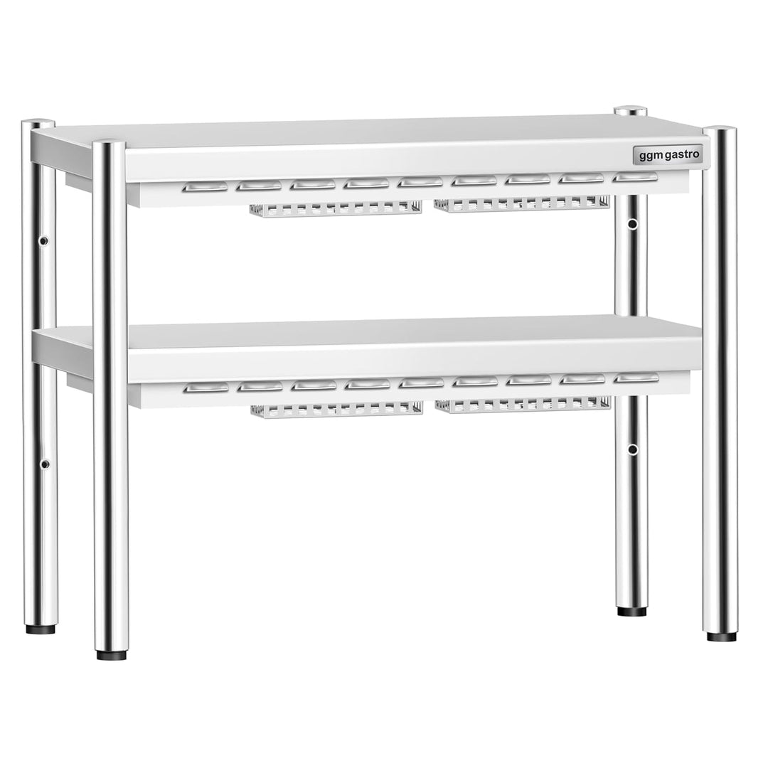 GGM Gastro Wärmebrücke 800x370mm mit 2 Etagen und 1400W | hocheffiziente Infrarottechnik, platzspare