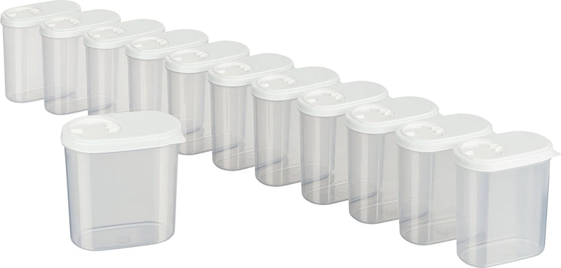 MiraHome Gewürzdosen Schüttdosen Streudosen Vorratsdosen Austrian Quality 0,30L (12 STK) Weiss, 0,30