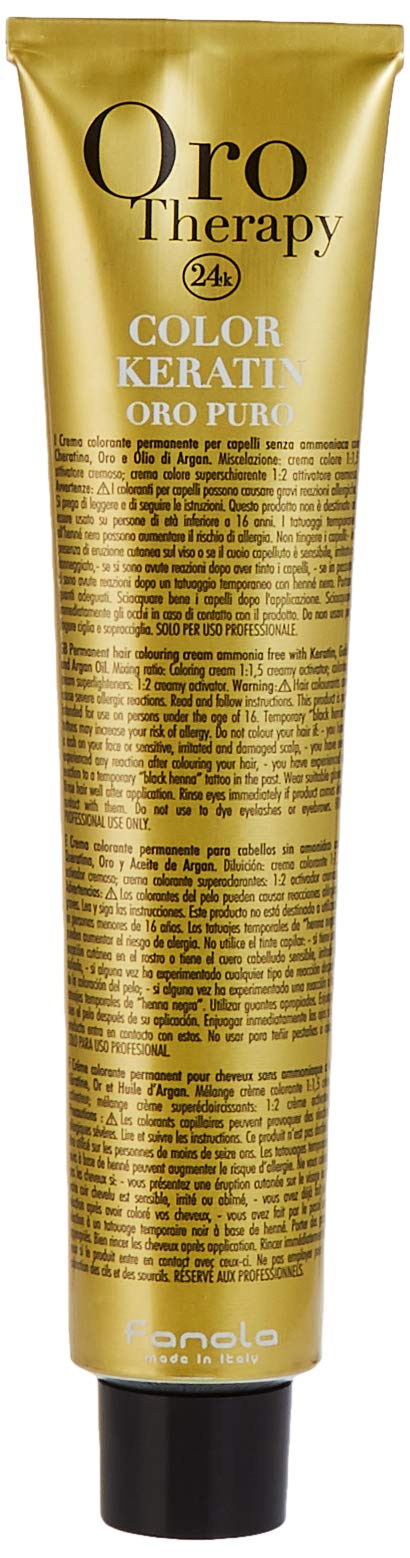 Fanola Oro Therapy Color Keratin 8.1 100ml 8.1 Hellblond Asch, 8.1 Hellblond Asch