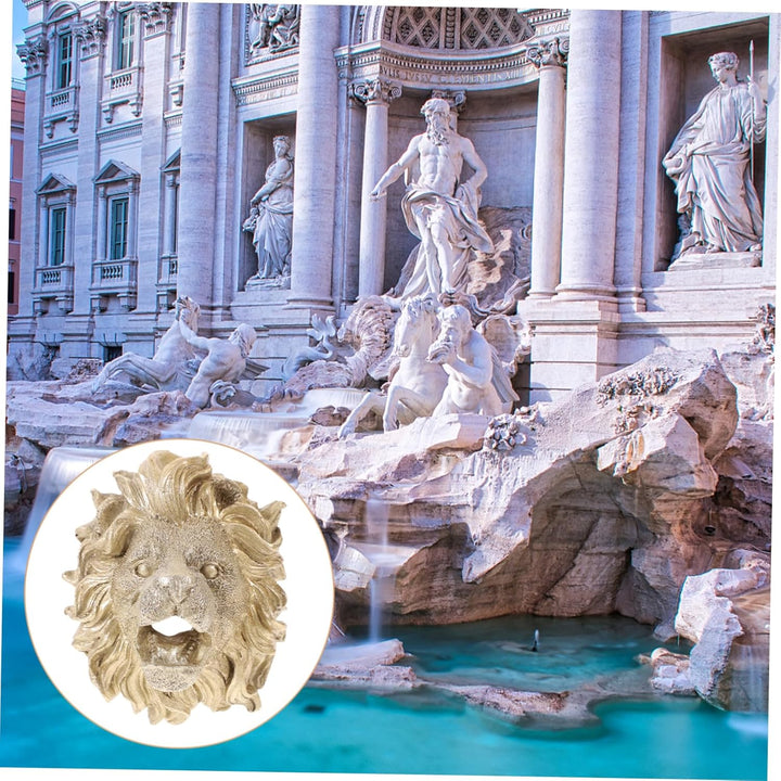 Happyyami Lion Wandbrunnen Sprinklerkopf Hochrealistische Wasserfontäne Für Garten Und Teich Für Inn