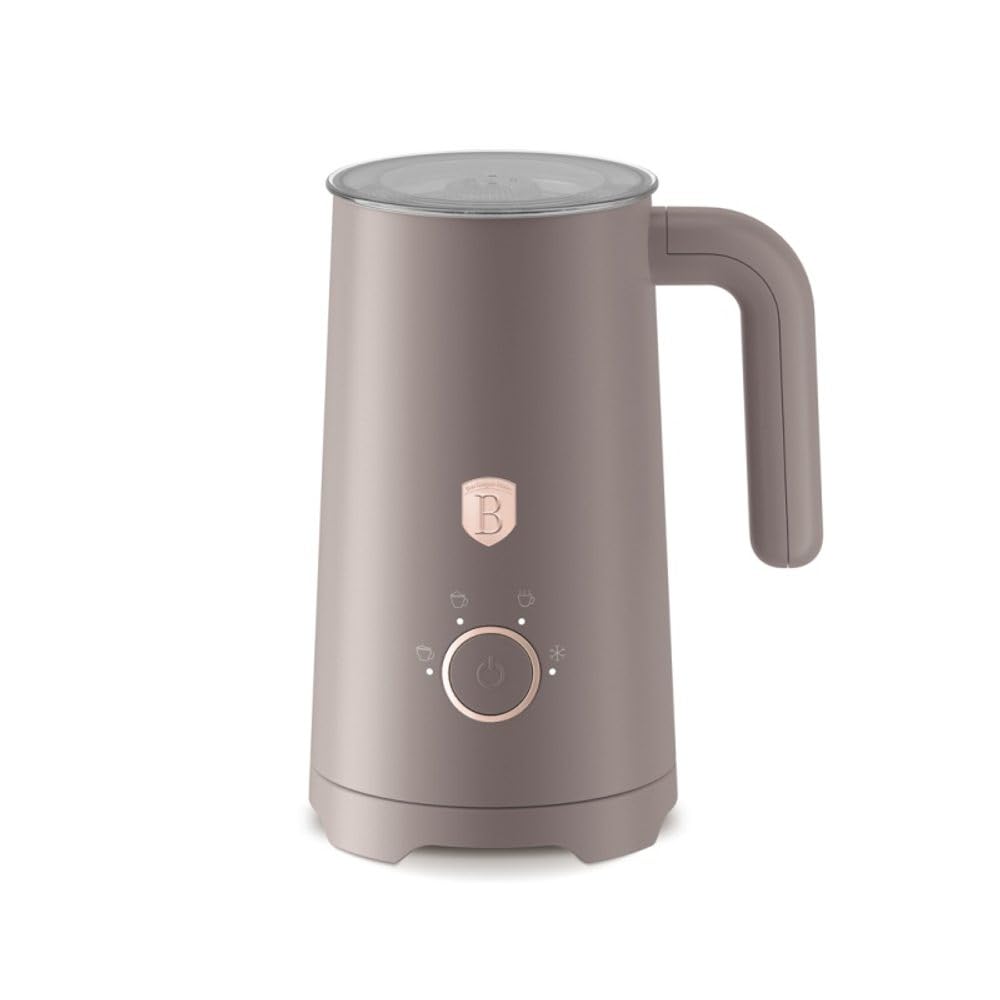 Berlinger Haus elektrischer Milchaufschäumer 4 in 1, Taupe-Kollektion - Milchschäumer, heisser Schok