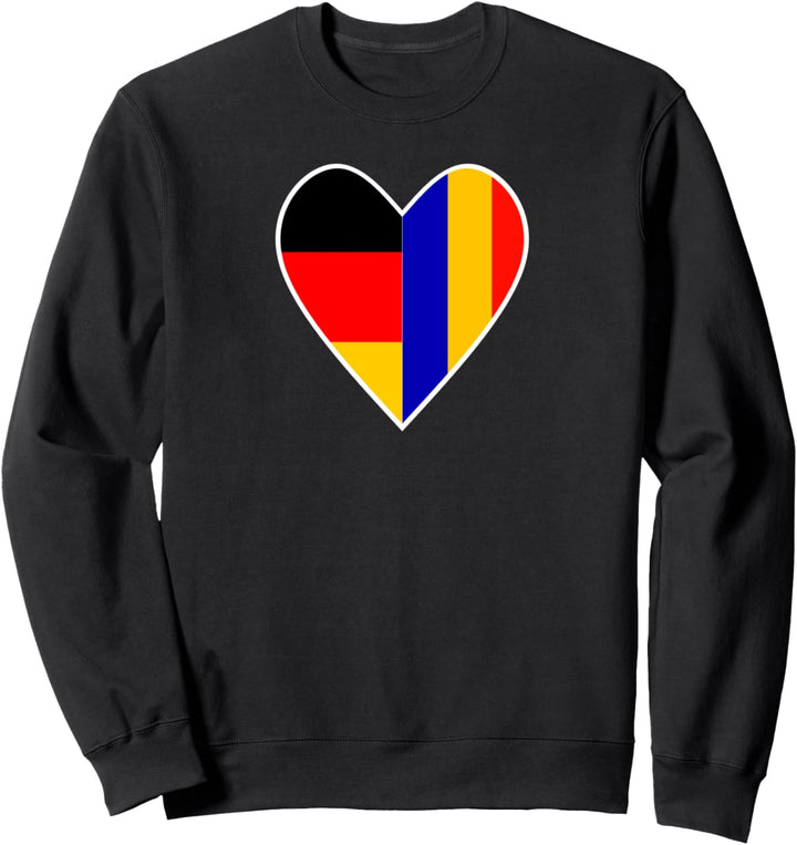 Nationalität & Freundschaft - Deutsch und Rumänien - Herz Sweatshirt