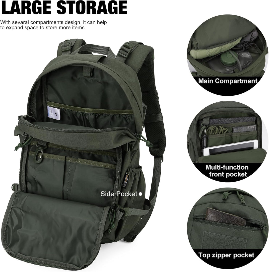 Mardingtop 15L/25L Rucksack Herren Militär Rucksäcke Wanderrucksack für Taktischer Fahrrad Wandern S