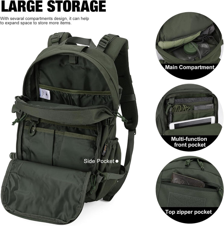 Mardingtop 15L/25L Rucksack Herren Militär Rucksäcke Wanderrucksack für Taktischer Fahrrad Wandern S