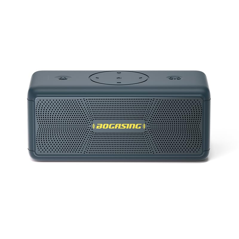 BOGASING M5 Tragbarer Bluetooth Lautsprecher 40W mit sattem Stereo-Klang Blau, Blau