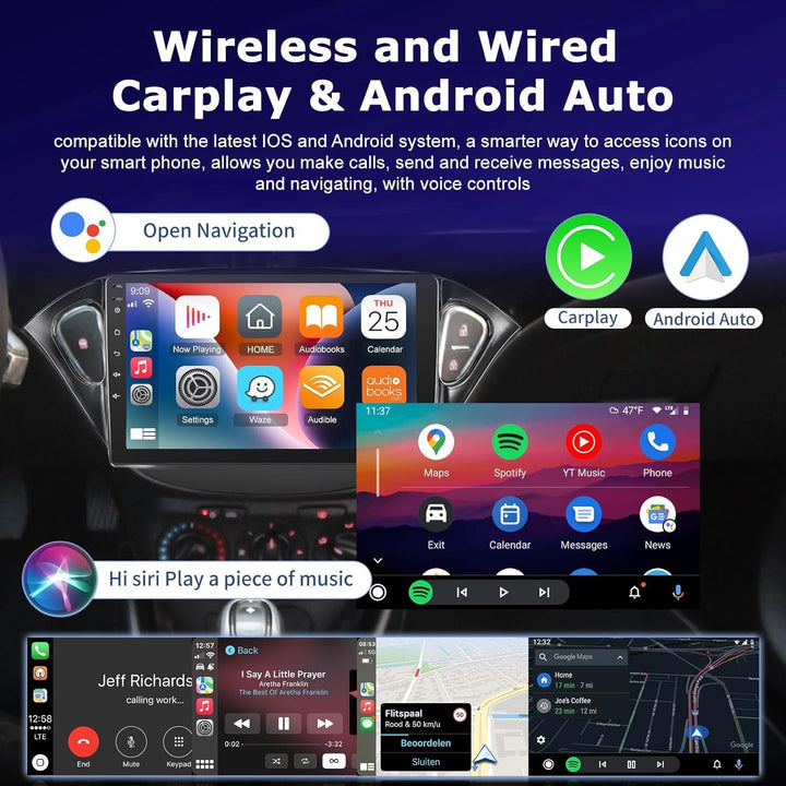 2G+64G Android 13 Autoradio für Opel Corsa 2015-2019/Opel Adam 2013-2016 mit Carplay Android Auto, 9