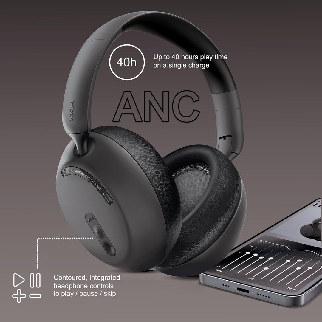 Mixx StreamQ D3 Over Ear ANC Wireless Kopfhörer Schwarz (schwarz), schwarz