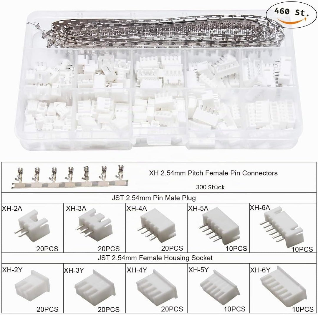 Crimpzange Dupont Stecker Set - Preciva 1550 pcs 2,54 mm Dupont Steckverbinder und Crimp Pins, 460 p