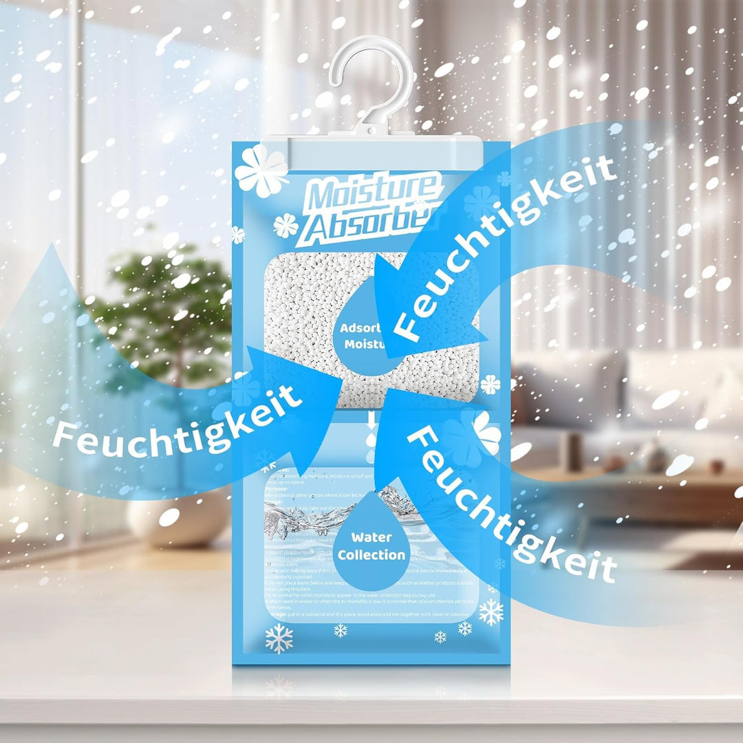 Boadw 10x230G Hänge Luftentfeuchter, Kleiderschrank Feuchtigkeitsabsorber für Keller, Schlafzimmer,
