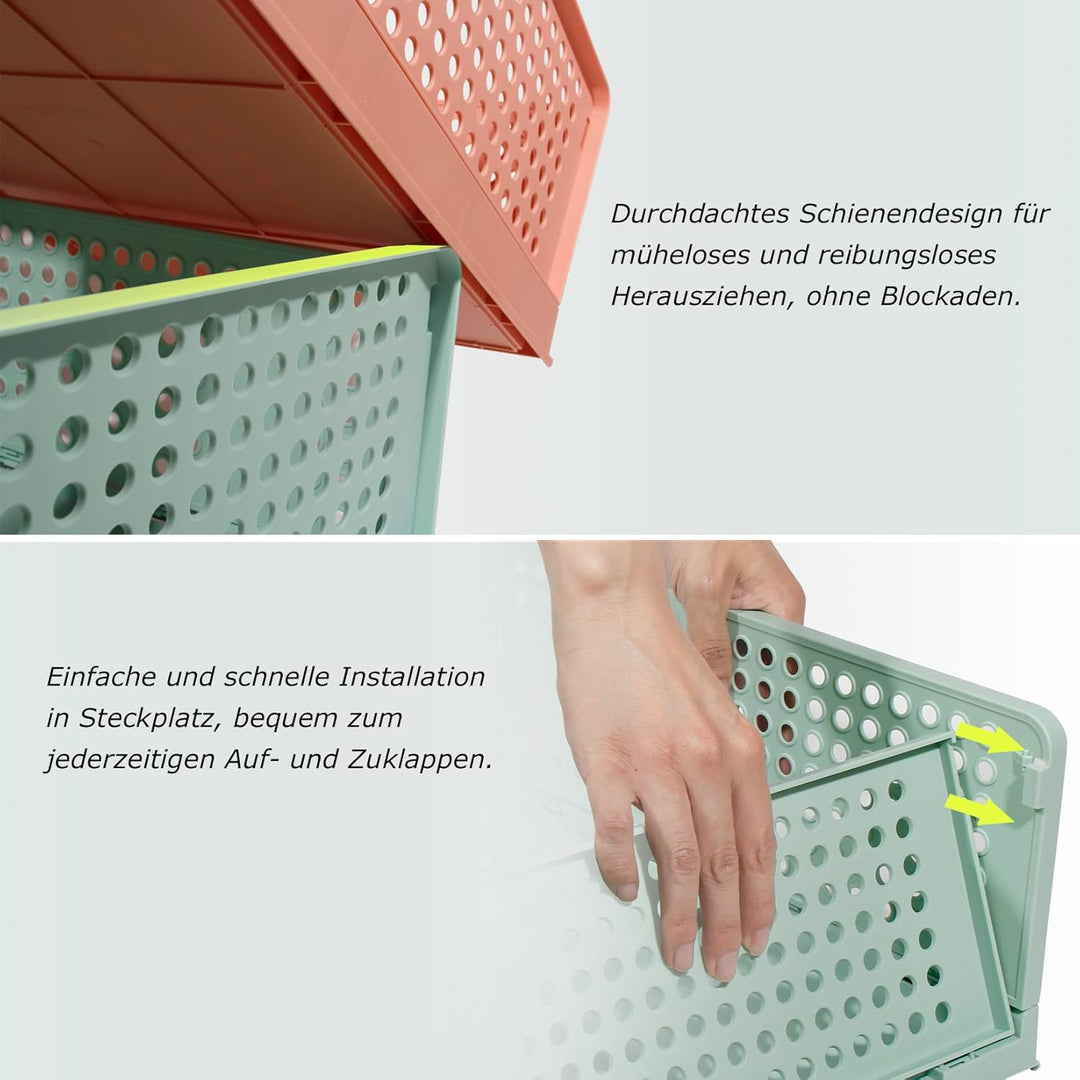 GREELUE Schrank Organizer Kleiderschrank 3 Stück, Faltbare Aufbewahrungsbox, Ordnungssystem für Schu
