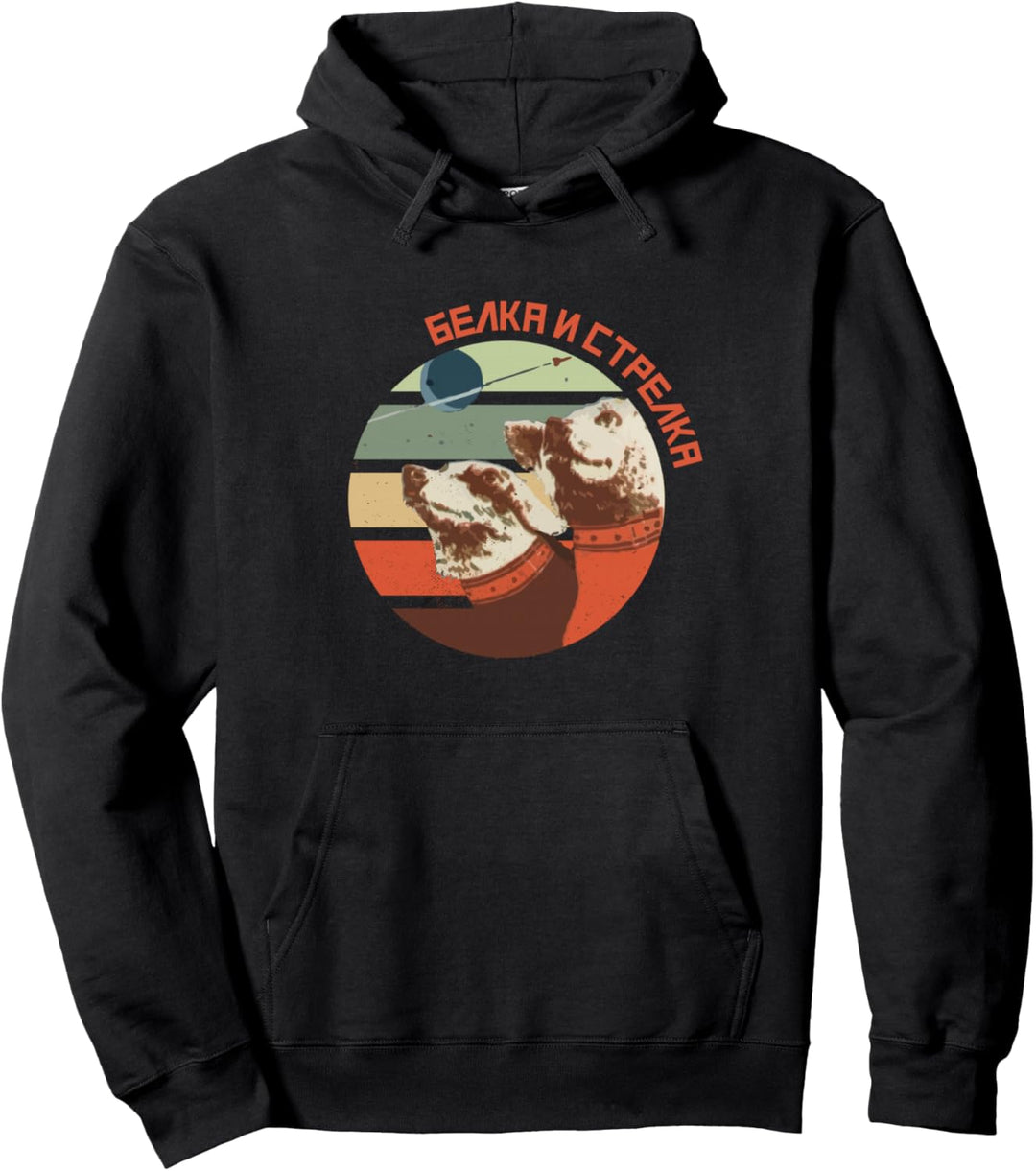 CCCP Retro Original Sputnik Interkosmos Belka Strelka Pullover Hoodie