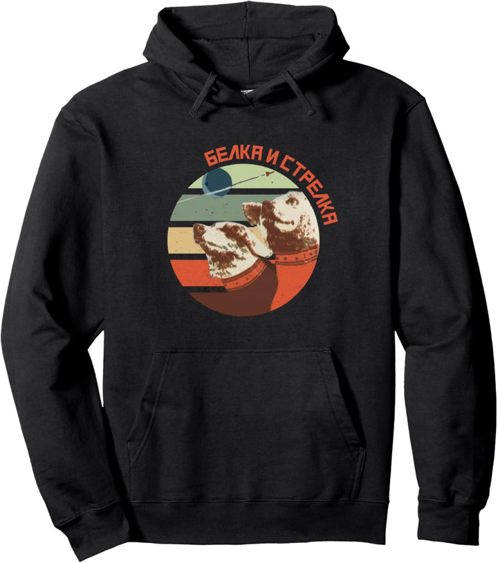 CCCP Retro Original Sputnik Interkosmos Belka Strelka Pullover Hoodie
