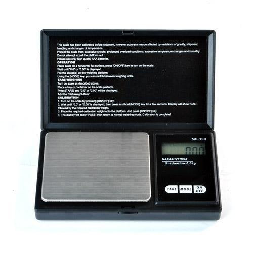 G&G MS Feinwaage Taschenwaage Digitalwaage Münzwaage Goldwaage Scale (100g/0.01+Kalibriergewicht, Sc