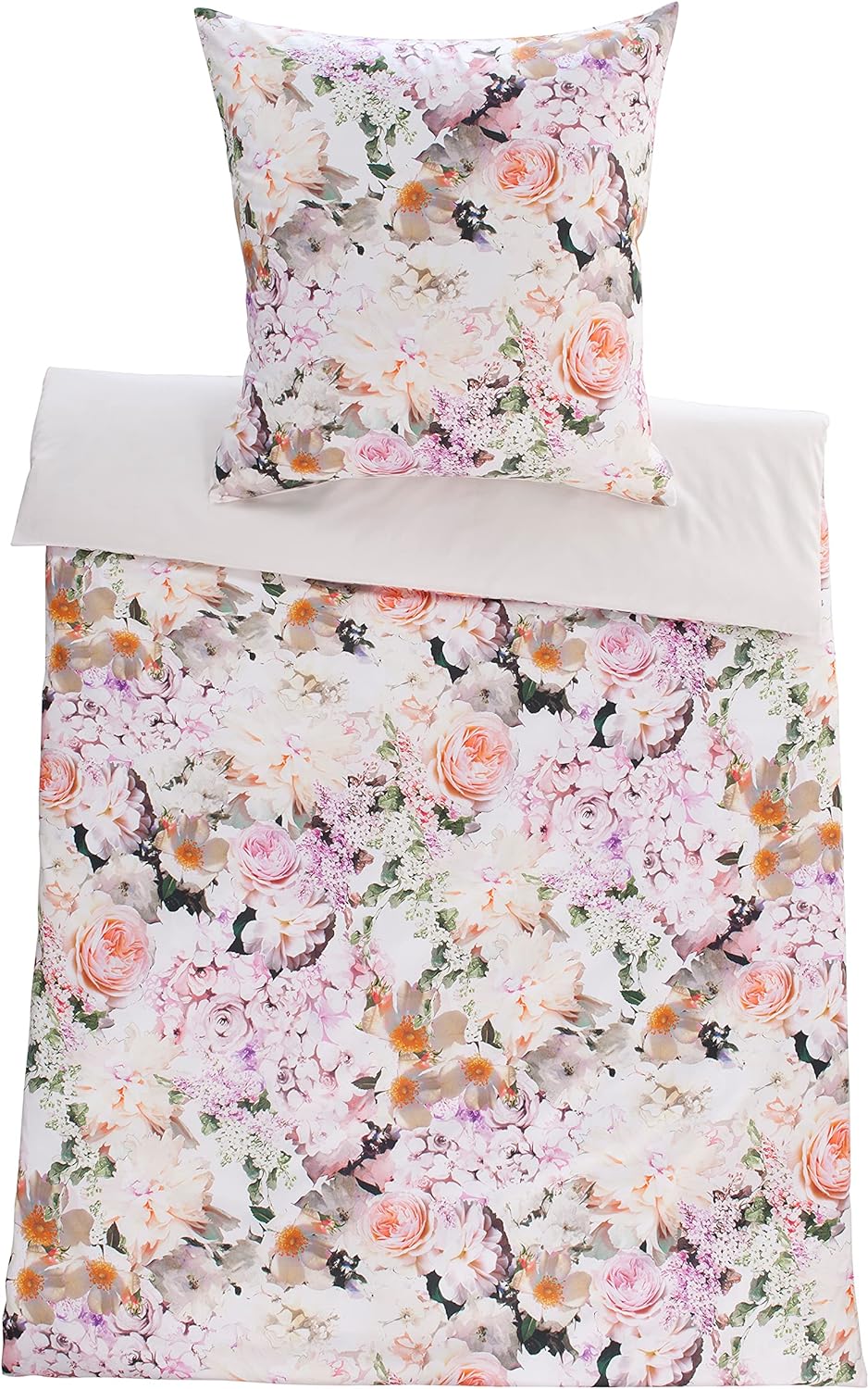 ESTELLA Mako-Satin Bettwäsche 135x200 Isalie Rosenbudget Romantik 7154-985