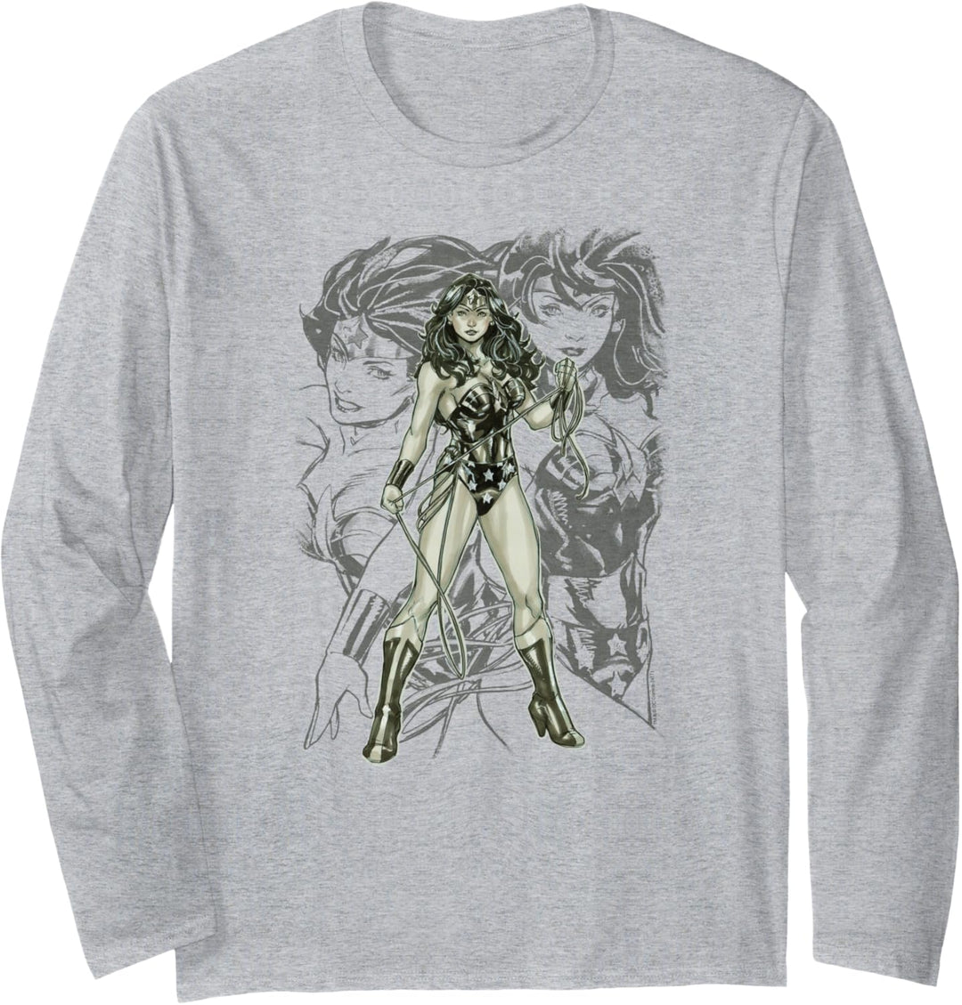 Justice League Wonder Woman Sketch Langarmshirt