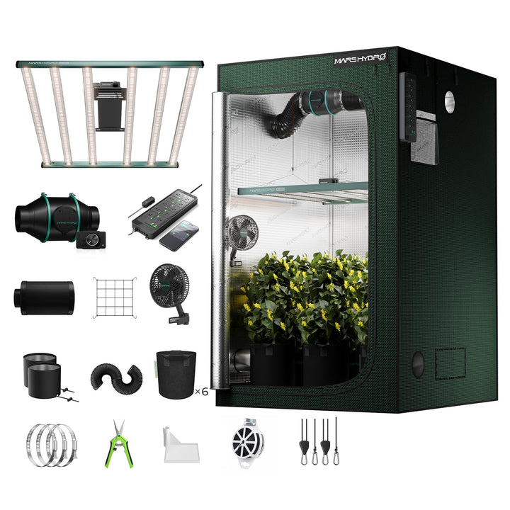 MARS HYDRO Smart Growzelt Komplettset Pro 120X120X200cm für Indoor-Anbau 120X120X200cm Pro, 120X120X