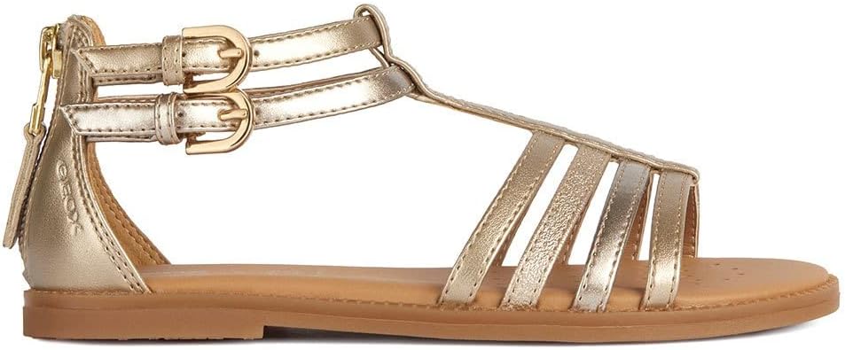 Geox Mädchen J Karly Girl Sandal 28 EU Platinum, 28 EU Platinum