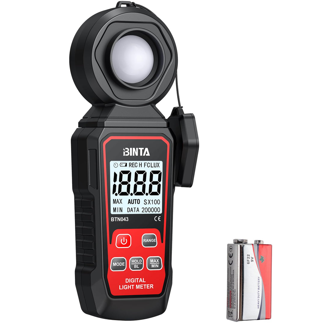BINTA Digital Luxmeter Tragbare Belichtungsmesser Beleuchtungsstärke | Lichtmesser mit Bereich bis z