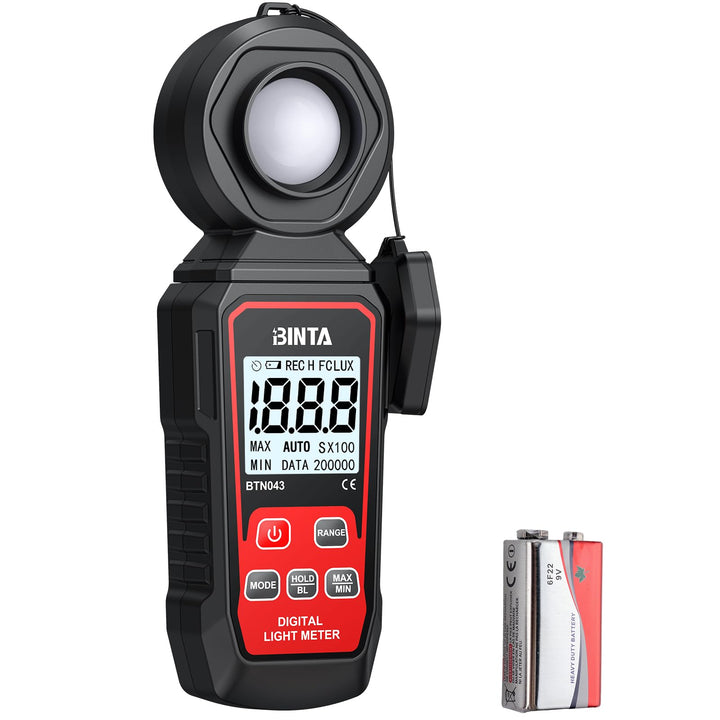 BINTA Digital Luxmeter Tragbare Belichtungsmesser Beleuchtungsstärke | Lichtmesser mit Bereich bis z