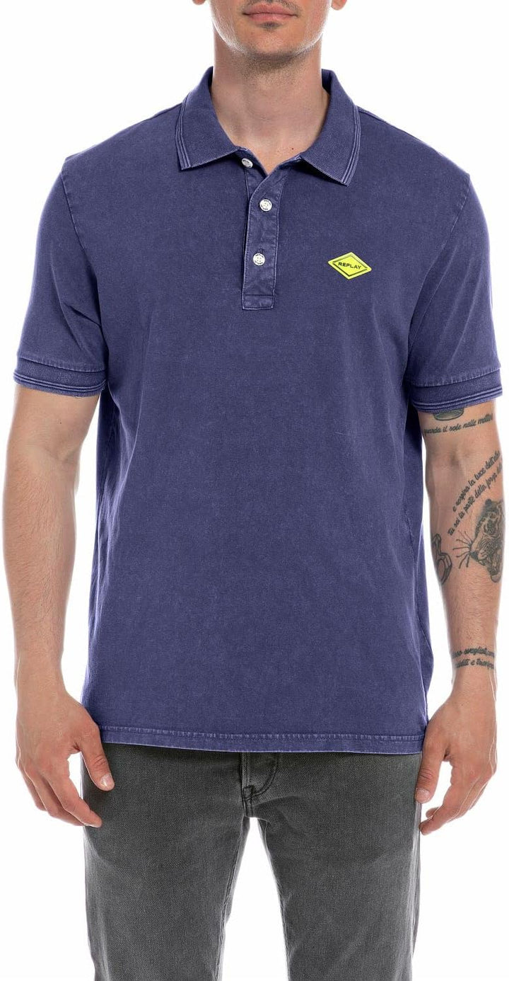 Replay Herren Polohemd S Navy Blue 880, S Navy Blue 880