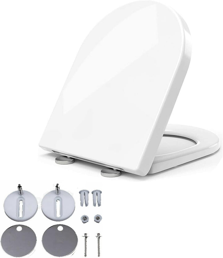 Premium WC Sitz Toilettendeckel - Toilettensitz Mit Softclose Absenkautomatik und Quick-Release Funk