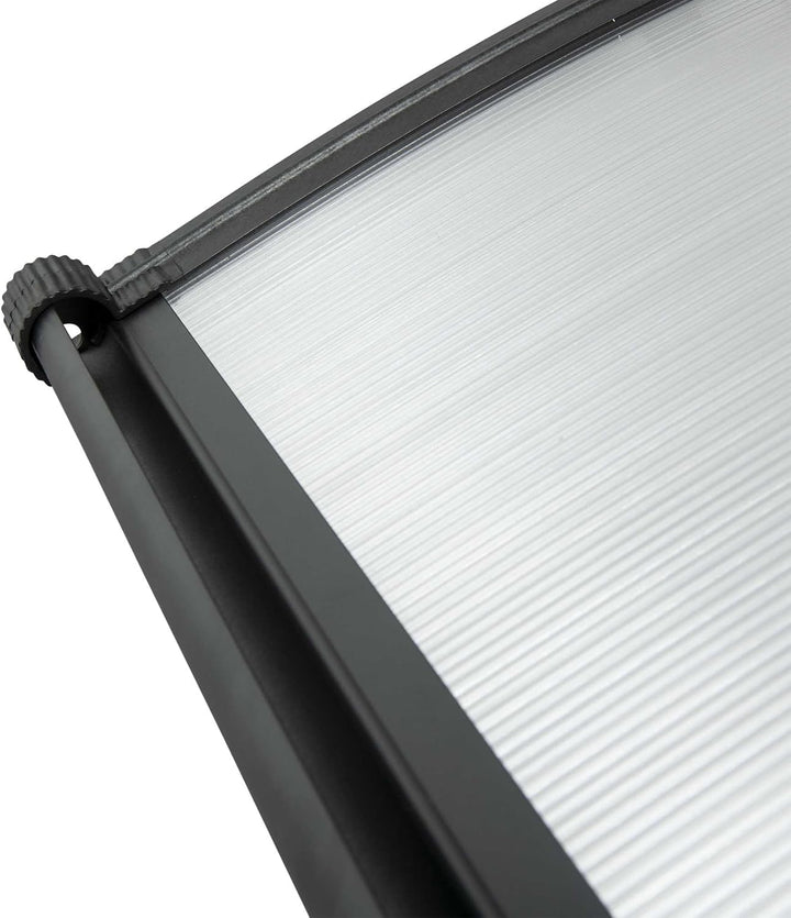 Werkapro Markise Polycarbonat 80 x 100 cm schwarz, 100 cm