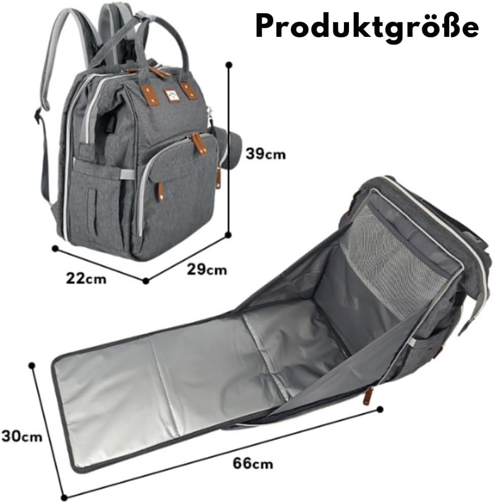 Generisch Wickeltasche Rucksack mit Wickelunterlage, wasserabweisend, mit isolierten Flaschenhaltern