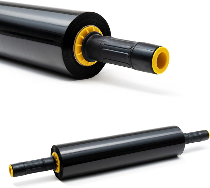 RAGO® Stretchfolie Schwarz Möbel folie 300m folie für möbel Hand Strechfolienrolle I Palettenfolie H