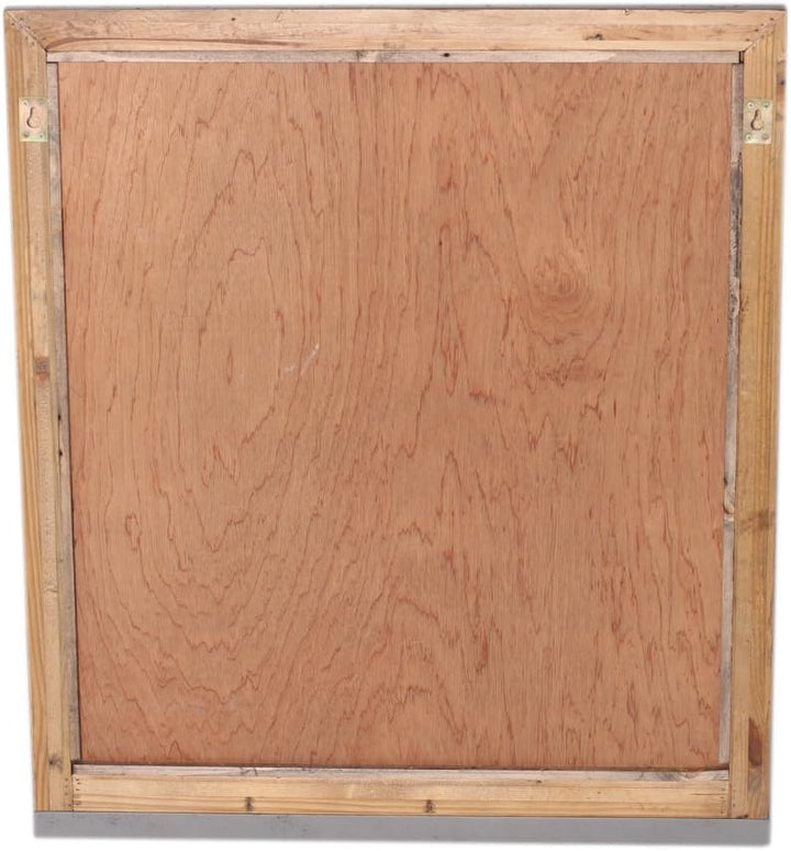 Woodkings® Spiegel 80x70cm Burnham Echtholz recycelte Pinie Natur rustikal Badspiegel mit Ablage in