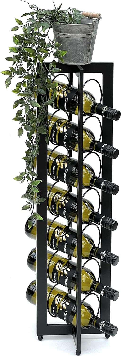 DanDiBo Design Weinregal Metall Schwarz Stehend 96323 X 80 cm Flaschenregal Flaschenständer Flaschen