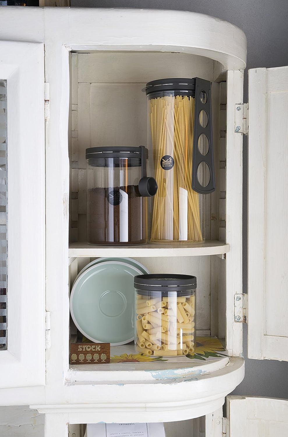 Kitchen Jars Borosilikatglas Glas/Messlöffel 1,5