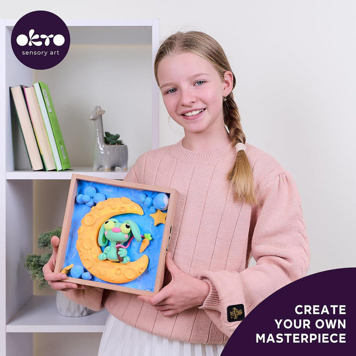 OKTO Bunny Moon/Air Clay Kunst im Holzdekor