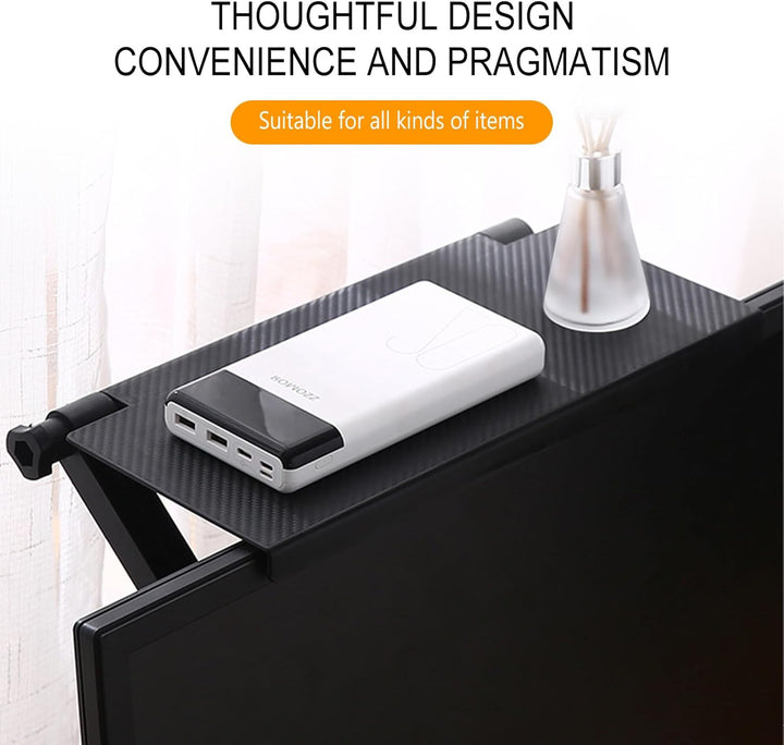 TV Top Regal,Regerly 4 Stück Bildschirm Oberes Regal Screen Top Shelf Verstellbares Oberes Ablagefac