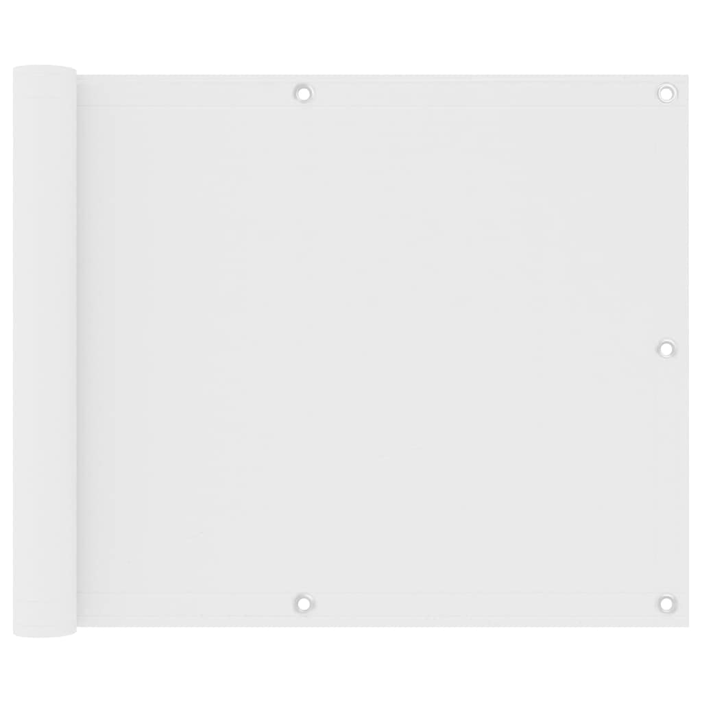 WIFESE Balkon Sichtschutz Terrasse 75x600 cm mit Ösen und Kordel Balkonbespannung Balkonschutz UV-Sc