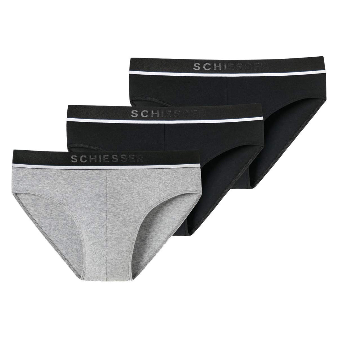 Schiesser Herren Slip (3er Pack) S Mehrfarbig 1, S Mehrfarbig 1