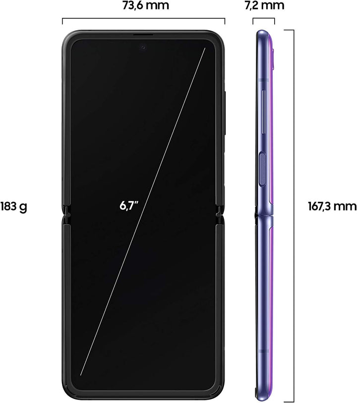 Samsung Galaxy Z Flip (17,03 cm) 256 GB interner Speicher, 8 GB RAM, Dual SIM, Deutsche Version, mir