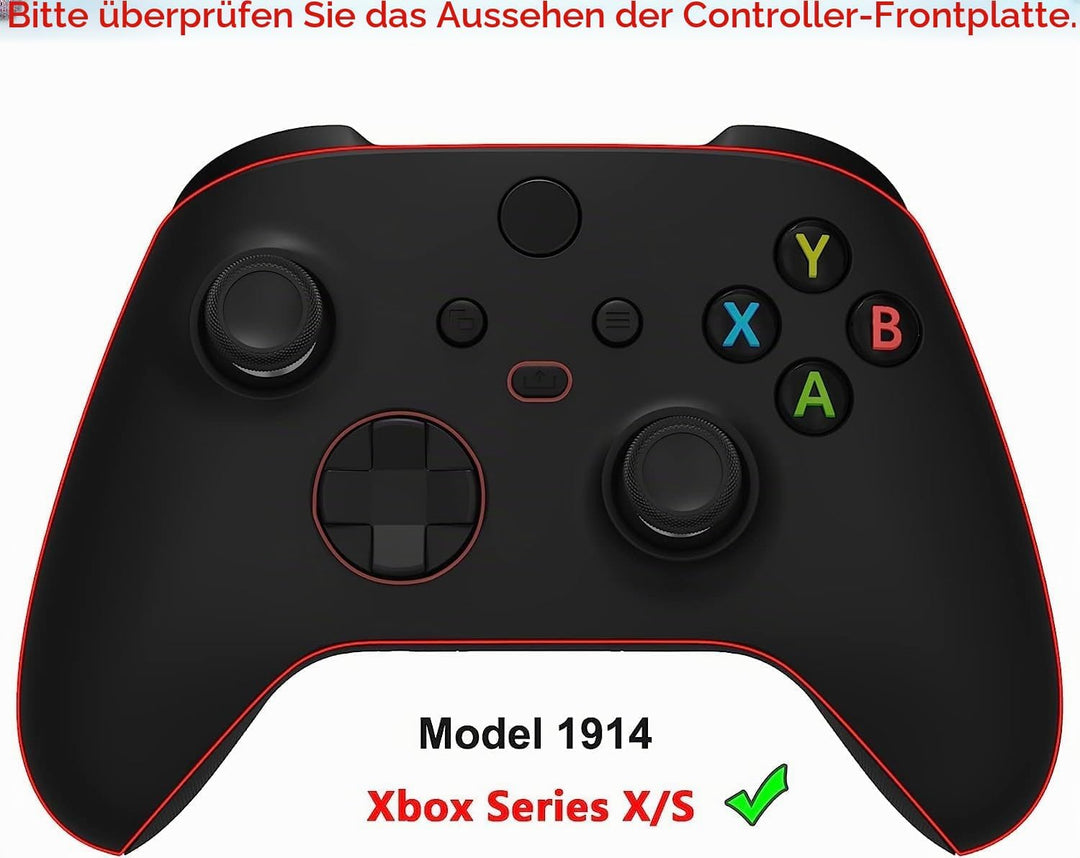 eXtremeRate Front Gehäuse Case für Xbox Series X/S Controller Model 1914, DIY-Ersatz Hülle Faceplate