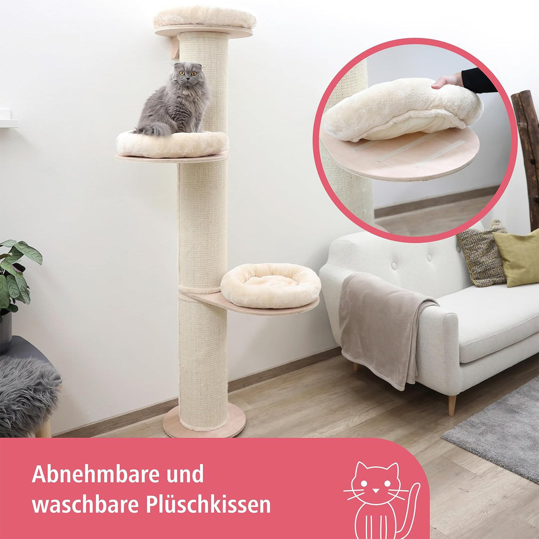 Kerbl Pet Kratzbaum Dolomit Tower, Ø38cm Höhe 187cm, beige