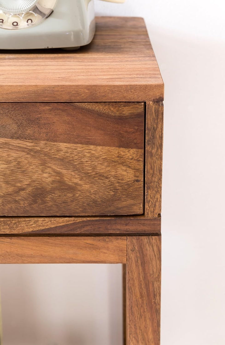 FineBuy Möbel zum Wohlfühlen Massiver Beistelltisch PATAN Holz Massiv 90 x 35 x 35 cm | Telefontisch