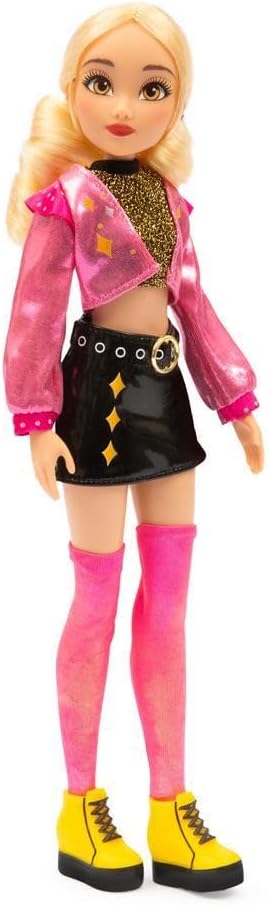 Winx Club Beauty Pop Doll – Stella with Glam Concert Outfit &amp; Glitter Gel – Fully Articulated Fairy