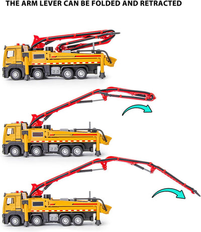 Srliya Legierungs-Betonpumpen-LKW Im Massstab 1:32, Hohe Simulation, Verbesserung der Koordination,